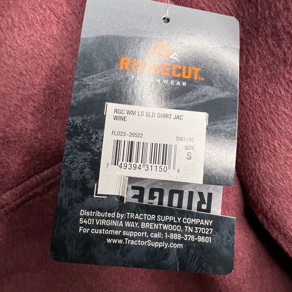 Ridgecut Shacket Fully Lined with Pockets Wool Blend in Wine Size Small - Picture 11 of 14